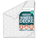 KNERST® Winterbettdecke PolarDream - atmungsaktive und temperaturausgleichende Winterdecke - extra warme Bettdecke 155x220 cm für den Winter - Ökotex Zertifiziert und waschbar