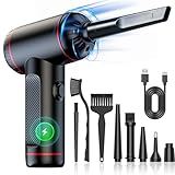 Druckluftspray Elektrisches Staubgebläse - Compressed Air Duster mit 3-Gang 91000 U/min, 6000mAh Akku, Reinigungsbürste und USB-Schnellladung - Ideal für Laptop, Tastatur, Auto, Elektronik, Bürogeräte