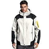 TOFOTL Regenjacke Wasserdicht Herren Regenschutz Hardshelljacke Fussball Regenmantel Softshell Softshelljacken Leichte Übergangsjacke Jackett Jackets Atmungsaktiv Skijacke Herren Khaki M