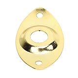 Ovale Gitarren-Anschlussplatte E-Gitarren-Ausgangs-Anschlussplatte Wartungssichere Dekorative Box (Gold)