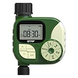 GMR Bewässerungscomputer, Bewässerungssteuerung für Gartenschlauch, Programmierbare Bewässerungsuhr mit 3 Programmen/Regenverzögerung/Manuell/Automatisch Bewässerungssystem, 1 Ausgang
