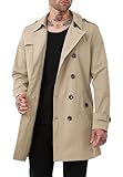 Red Bridge Herren Mantel Trenchcoat Jacke Übergangsjacke Light Version Beige L