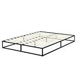 Olee Sleep 22cm Modernes Metall-Plattform-Bettgestell / Bett Mit Holzlatten / Matratzenrahmen / Kein Boxspring Erforderlich / 90 x 200cm / Twin / Schwarz