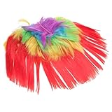 ERINGOGO LED Leuchtende Mohawk Perücke Bunte Regenbogen Farben Halloween Party Cosplay Karneval Weihnachtsfeier Haarschmuck für Sportevents und Festivals