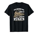 Witzige Lokführer Modelleisenbahn Sprüche - Herren T-Shirt Schwarz S Dampflokomotive Design Eisenbahn Lok Pendler T-Shirt