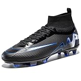 EBGRF Herren Fußballschuhe High-Top Spikes Professionelle Wettkampf Fussballschuhe Jugendliche Outdoor Training Sportschuhe für weichen Boden/Kunstrasen