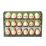 Egg Organizer for Refrigerator, 3 Layer Clear Egg Container with Large Capacity for Kitchen Storage, Space-Saving Egg Holder Tray for Fridge, Sturdy Egg Storage Box for Fresh Egg Preservation