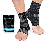 Professionelle Sprunggelenkbandage 2 Stück, Atmungsaktive Knöchelbandage für Damen/Männer Kompressionssocken Fußbandage für Plantarfasziitis, Arthritis, Verstauchte Knöchel, Achillessehne,Sport