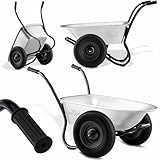 GARDEBRUK® Schubkarre 2 Rad 150kg 100L Stahlfelge 2 Luftreifen Autoventil Gleitlager
