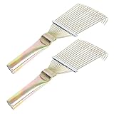 NUOBESTY 2 Stück Teiliges Pferde Schafpflege Stabilem Stahl Langlebiger Entfilzer und Haarentferner für Pferde Schafe Rinder Schonendes Striegeln Praktisches Tierpflege werkzeug