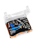 CFH Lötkoffer Turbo Lötprofi LK 2000 - 16-teiliges Lötset zum Hartlöten mit Gas Lötbrenner und Löt Zubehör, Umfangreiches Lötkolben Set im Kunststoffkoffer