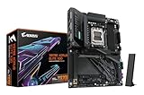 GIGABYTE X870E AORUS Elite X3D Mainboard – Unterstützt AMD Ryzen 9000 Prozessoren, 16+2+2-Phasen Digital-VRM, bis zu 9000 Hz DDR5 (OC), 2 x PCIe 5.0 + 2 x PCIe 4.0, Wi-Fi 7, 5 GbE LAN, USB 4