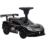 AIYAPLAY Rutschauto, Maserati GT2 Bobby Car Rutschfahrzeug mit Hupe und Musik, Kinderfahrzeug mit Stauraum für 1,5-5 Jahre Kinder 65 x 29 x 37 cm Schwarz