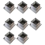 Pfostenträger Aufschraubhülse Quadratische Pfostenhalterung, Robustes Stützsockel-Set Für Zaunsäulen, Für Geländer-/Pfosten-/Pergola-/Terrassenpfosten, Bodenschutz, 40 50 60 80 100 120 150 200 Mm Anke