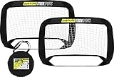 XTREM Pop-Up Fußballtor 2er Set – Robust, Stabil, Leicht zu Transportieren, 120x80x80 cm, für Kinder & Erwachsene, Outdoor Fußballtraining