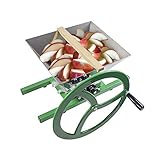 SQUEEZE master 7L Obstmühle, Edelstahl Apfelpresse, 7 Liter Handmühle, Edelstahltrichter, Nylonzähne, Grün