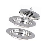 xbiez 304 Edelstahl Stapelbar Kommunion Teller Set Religiöse Zeremonie Essential mit Tablett Becher und Brotteller Stapelbar Brot und Wein Tablett