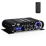 HiFi-Verstärker ST-839 Bluetooth5.0 Stereo-Audioverstärker Receivers 2.1 Kanäle 25WX2+40W Max. 100W Digitale Endverstärker Soundverst?rker DC 12V für Zuhause oder Auto Stereoanlage