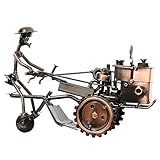 DRESSOOS Heimzubehör Ergonomisch Behälter Haushaltsgeräte Mini Spielzeug buchregal Dekoration Schlafzimmer Dekoration Neuheit wohnraumdeko Motorradmodell aus Eisen Eisen-Traktor- Brown
