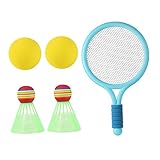 Supvox Tennis Und Badminton Set 1 Set Blauer Schläger Mit 4 Bällen Perfekt Für Outdoor Sport Und Familienaktivitäten Ideal Für Und Eltern Zum Und Üben