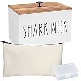Smavles Tampon Aufbewahrungsbox 3 Fächer mit Deckel, Holz Aufbewahrungsbox Hygieneartikel,Tamponhalter für Badezimmer Vielseitige Tampon Aufbewahrungsblock Organizer Taschentuchbox(Weiß)