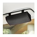 Junzheng Auto Brillenhalter Sonnenblende Brillenetui,Sonnenbrillen Etui Auto mit Magnetischem Funktion,PU Leder Auto Brillenbox Aufbewahrungsbox Organizer,für Auto SUV RV LKW
