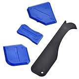 4 Stück Abdichtungswerkzeug-Set, Silikon-Dichtmasse, Fugen-Finishing-Werkzeug und Fugendichtungsentferner für Küche, Bad, Boden, Fenster, Dusche, Dichtmasse.