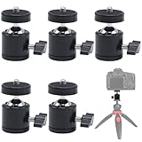 5 Stück Kugelkopf Stativ,360° Drehbar Mini Stativkopf, Kugelkopf 360° Drehbar Mit 1/4 Universalschnittstelle, Kugelgelenk Für Stative, Einbeinstative, Kameras