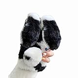Miagon Kuh Handyhülle für Xiaomi Redmi Note 10 Pro,Diamant Super Weich Winter Warm Lustig Hase Ohren Kunstpelz Plüsch Fluffy Flexibel Handytasche Schale Case Cover