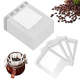 100 Stück Kaffeefilter zum Aufhängen, Drip Coffee Bag Einweg, Kaffeefilter Camping, Tragbare Kaffee-Papier-Filter für die meisten Tassen, Reisen, Camping, Zuhause, Büro