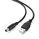conecto, Hohlstecker-Adapter, Niedervolt-Ladekabel, 2.5mm Hohlstecker auf USB Typ A Stecker, 60cm, schwarz