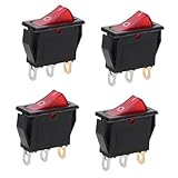 UTHCLO 4 Stück Teiliges Kippschalter Ersatzschalter für Elektrotöpfe Hochleistungs schalter aus Kunststoff und Kupfer Hitzebeständig Kompatibel mit Elektrobrätern und Pfannen Modernes