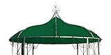 DEGAMO Dachplane für Pavillon Burma 300cm rund wasserdicht, dunkelgrün