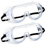 DqiUnaX Schutzbrille, Arbeitsschutzbrille Staubdicht, 2er Pack Sicherheitsbrille Für Brillenträger, 18 * 9 cm, Ideal Für Labor, Fahrradfahren Und Arbeit