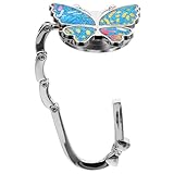 Milisten Faltbarer Schmetterling Handtaschenhalter Tisch Aufhänger Tragbarer Stabiler Taschenhaken für Damen und Mädchen Praktischer Handtaschenhalter für Büro und Alltag