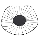 SECFOU Metall Obstkorb Nordic Stil Draht Obstschale Vintage Hohler Drahtkorb für Wohnzimmer Obst und Snacks Schwarz