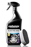carbonax Black TYRE Shine Spray 720 ml | Reifenglanz, Gummipflege, Langlebiges und Hochglänzendes Finish