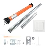 3T-MOTORS Rollladenmotor Komplettset mit Wippschalter, SW60 Welle 1,50 m, 3T45-10 (Zugkraft 10 Nm/25 kg) mit mechanischen Endschaltern, einfache Montage mit Zubehör, Rollladenantrieb