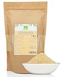 Leinsamen Gold gemahlen 1kg von der Grünen Essenz Geschrotete Leinsamen Gold ohne Zusätze - Leinsaat ideal zum Backen Goldleinsamen naturbelassen Rohkostqualität - vegan (1 Kg)