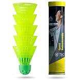 TK Gruppe Timo Klingler 5X Speedbadminton Federbälle schnell gelb Badmintonbälle für Training & Wettkampf Badminton für Outdoor & Indoor