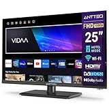 Antteq V25 Smart TV 25 Zoll Rahmenlos (Fernseher 64 cm),WLAN Full HD 1080P,Triple Tuner(DVB-T2/S2/C),App Store,Netflix,Prime Video,DAZN,UVM,WiFi,Hotelmodus, 2024
