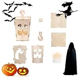 Halloween-Laterne | Bauernhaus-dekorative Kerzenlaternen, Holzlaterne, Halloween-Partyzubehör, Laterne für Halloween, Raumdekoration für Tischdekoration, Kaminregal, , Hof