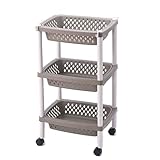Allzweckwagen mit Rädern, einfach zu montieren, mehrlagiges Aufbewahrungsregal für Küche, Bad, Wohnzimmer, Büro und Balkon, vielseitiger Organizer für Zuhause und Büro