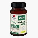 Doppelherz pure Magnesium 400 – Auf Basis von Magnesium aus dem toten Meer – Vegan – 60 Kapseln