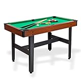 DEMA Billardtisch 123x67x79/81 cm inkl. Queues, Billardkugeln und Kreide – Komplettset für zu Hause