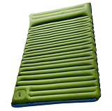 Yuzonc Isomatte Selbstaufblasend, 12CM Doppel Camping Matratze, Ultraleicht Luftmatratze Schlafmatte für 2 Personen Kleines Packmaß mit Fußpumpe & Kissen für Reise, Outdoor, Wandern, Zelt, Strand