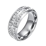 Gewichtsverlust Ring Fettverbrennung Gesundheitswesen Körperformung Fit Bleiben Titanstahl Ring Energie Balance Diamant Zweireihiger Umfang Diamantring Beliebter Ring Silber 10