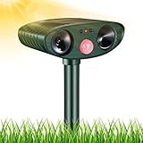 Katzenschreck Ultraschall, Solar Tiervertreiber Katzenabwehr,Ultraschall Abwehrmittel Hundeschreck Marderschreck mit Bewegungsmelder für Katzen, Hunde, Mäuse,Vögel, Marder