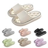 Badeschuhe Erwachsene Weiche House Weite H Hausschuhe Bequeme Orthopädische Slippers Dicke Foam rutschfeste Badelatschen Comfy Weiche Sohle Wolkenschuhe Orthopädie Sandalen Damen Beige 41