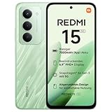 XIAOMI Redmi 15 5G, Smartphone 8+256GB, 6,9' FHD+ DotDisplay 144Hz, Snapdragon® 6s Gen 3, 6nm-Prozess, Octa-Core-CPU, 50MP Hauptkamera, 7000mAh, Grün